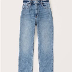 Ultra High Rise Straight Jeans 90s dark wash Abercrombie jeans